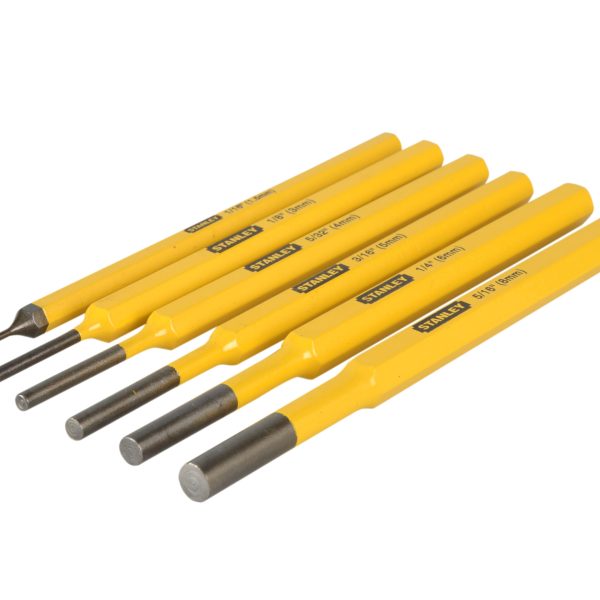 STANLEY® Hand Tools Parallel Pin Punch Set, 6 Piece