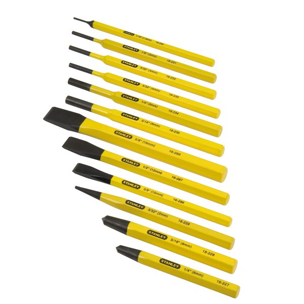 STANLEY® Hand Tools Punch & Chisel Set, 12 Piece