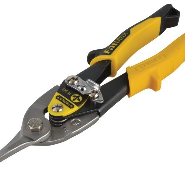 STANLEY® Hand Tools Yellow Aviation Snips & Holster Straight Cut 250mm (10in)