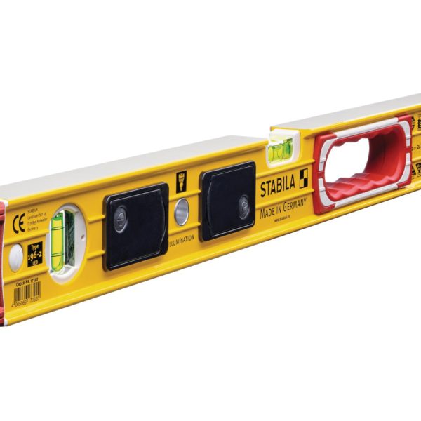 STABILA 196-2 LED Illuminated Spirit Level 3 Vial 17392 60cm