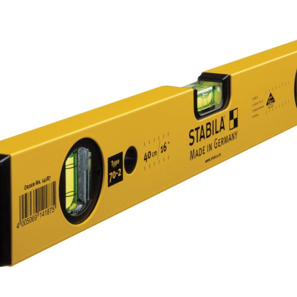 STABILA 70-2-60 Double Plumb Spirit Level 3 Vial 60cm