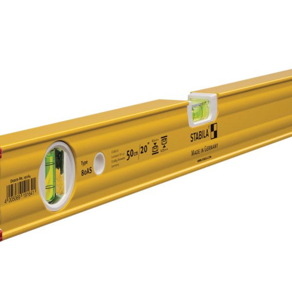 STABILA 80 AS Spirit Level 2 Vial 19164 50cm