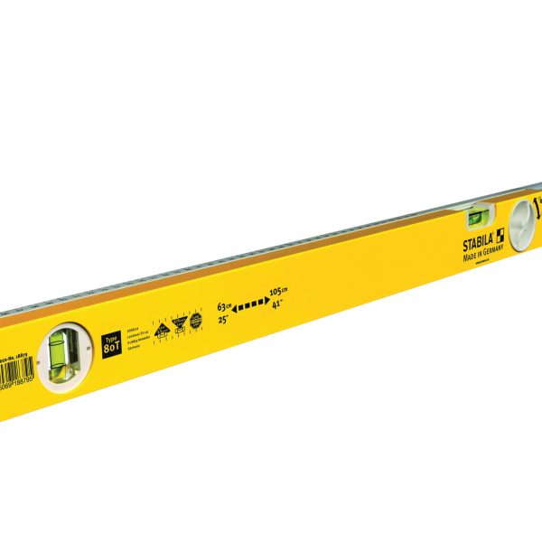 STABILA 80T Telescopic Spirit Level 2 Vials 63-105cm