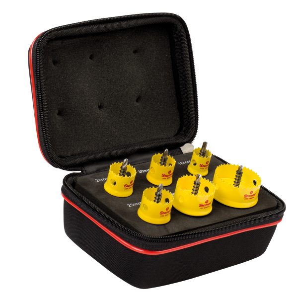 STARRETT Cordless Smooth Cut Bi-Metal Holesaw Kit, 6 Piece
