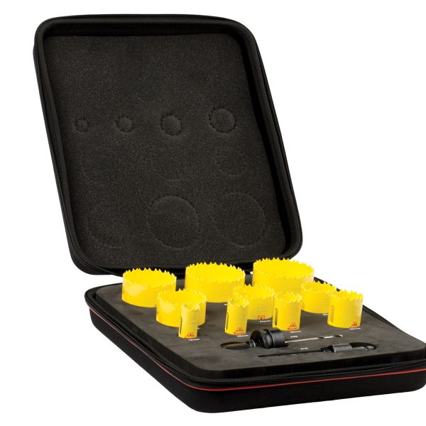 STARRETT KDC10022 Deep Cut Bi-Metal Deluxe Plumber's Holesaw Kit, 12 Piece