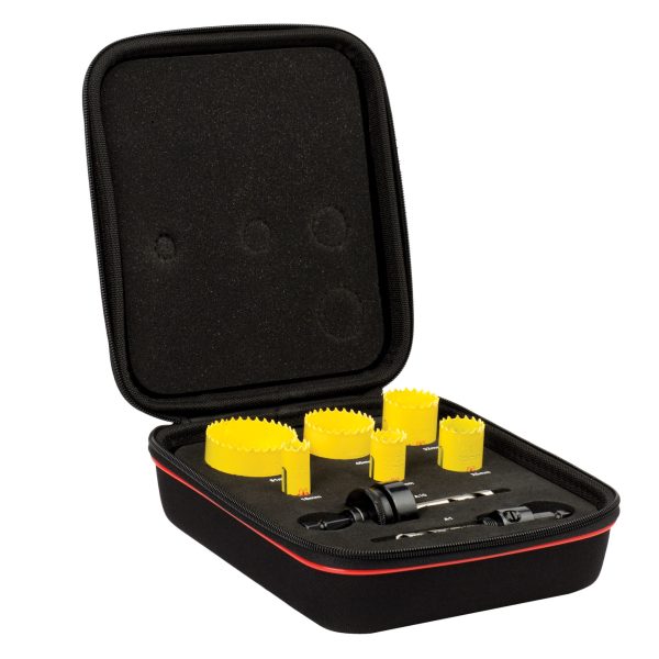 STARRETT KFC06021 Fast Cut Bi-Metal Electrician's Holesaw Kit, 8 Piece