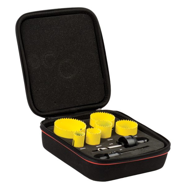 STARRETT KFC06023 Fast Cut Bi-Metal General Purpose Holesaw Kit, 8 Piece