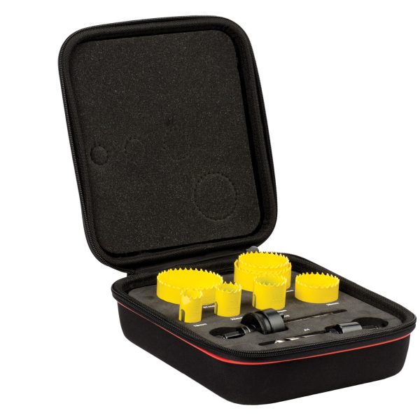 STARRETT KFC07021 Fast Cut Bi-Metal Plumber's Holesaw Kit, 9 Piece