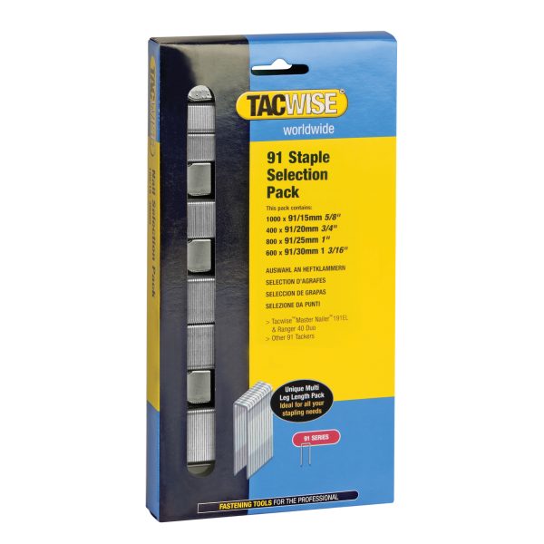 91 Narrow Crown Staples Selection - Electric Tackers Pack 2800