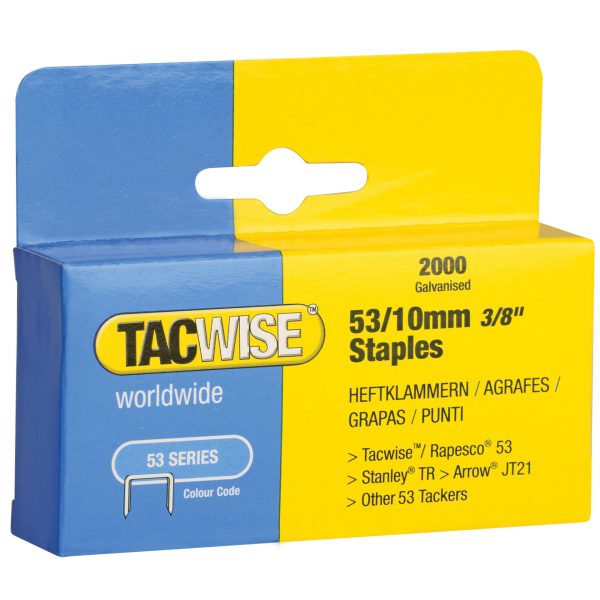 53 Light-Duty Staples 10mm (Type JT21  A) Pack 2000