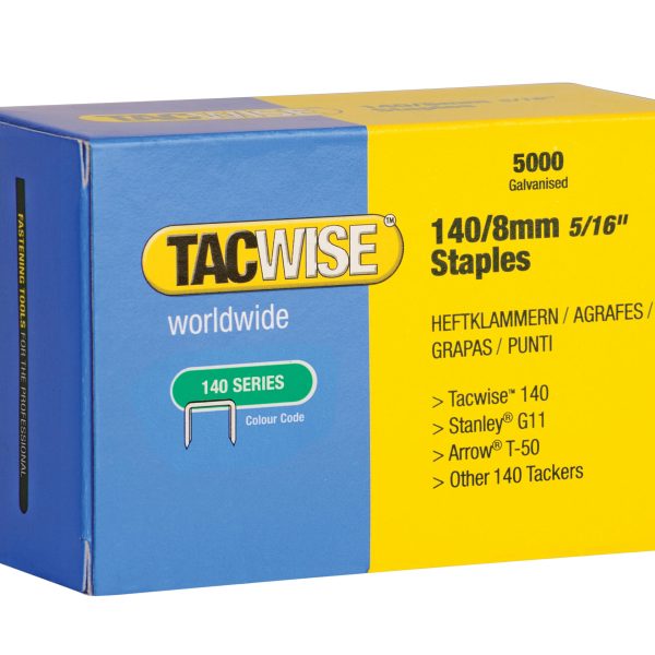 140 Galvanised Staples 8mm (Pack 5000)
