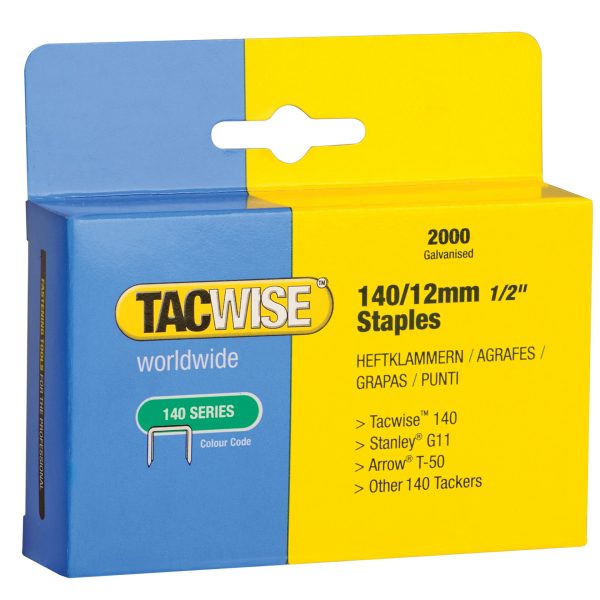140 Heavy-Duty Staples 12mm (Type T50  G) (Pack 2000)