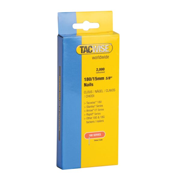 180 18 Gauge 15mm Nails Pack 2000