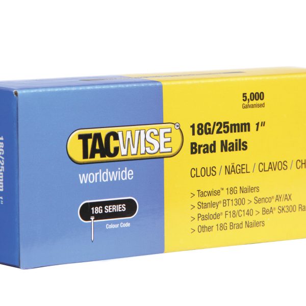 18 Gauge 25mm Brad Nails Pack of 5000