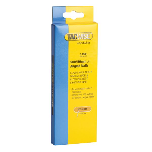 500 18 Gauge 50mm Angled Nails Pack 1000
