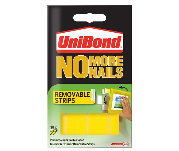 No More Nails Removable Pads 19mm x 40mm (Pack of 10)