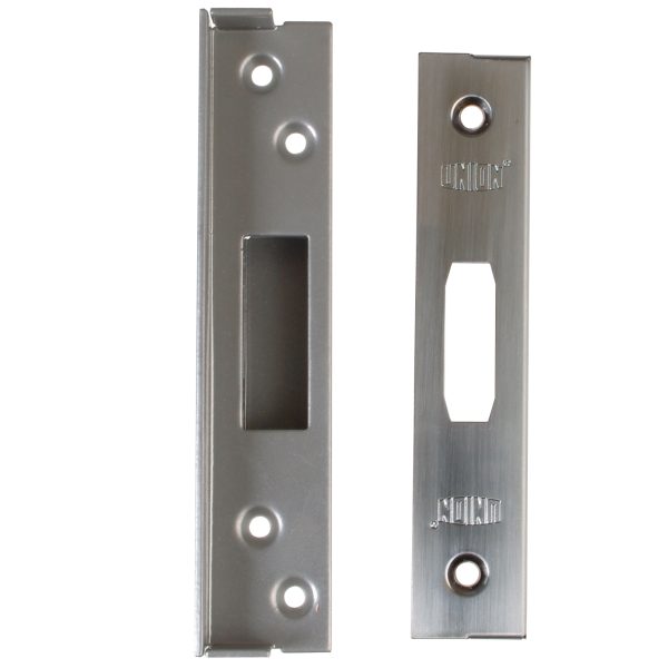 UNION StrongBOLT 2100 Mortice Deadlock Rebate Kit 13mm Satin Chrome Box