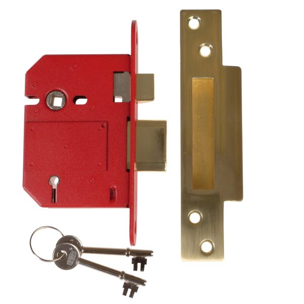 UNION StrongBOLT 2200S BS 5 Lever Mortice Sashlock Satin Brass 81mm Box