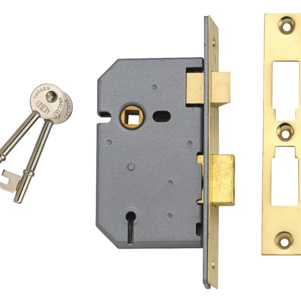 UNION 2277 3 Lever Mortice Sashlock Satin Chrome 77.5mm 3in Box