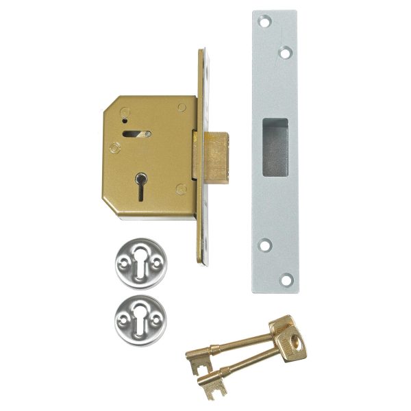 UNION 3G115 C Series 5 Lever Deadlock 67mm 2.5in Satin Brass