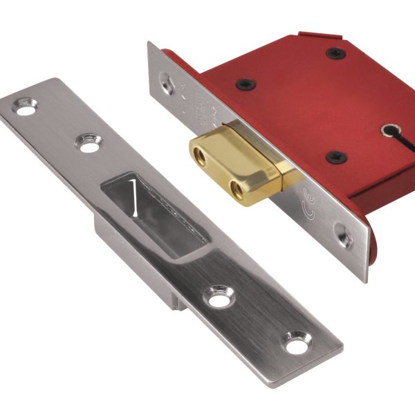 UNION StrongBOLT 2105S Stainless Steel 5 Lever Mortice Deadlock Visi 81mm 3in