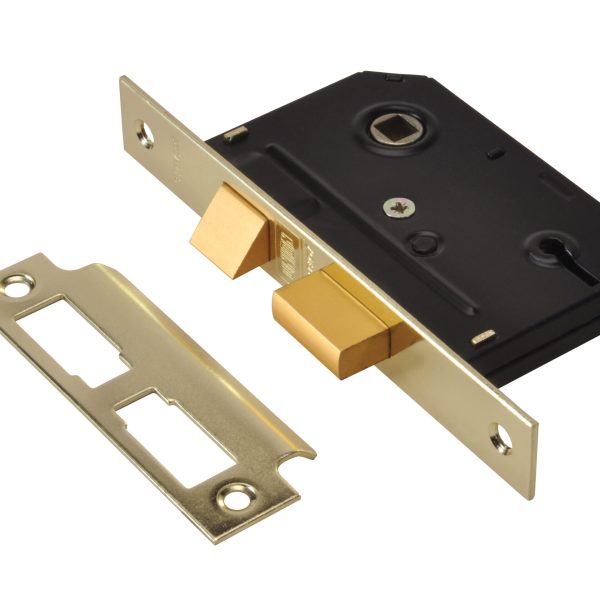 UNION ES-SL Essentials 3 Lever Mortice Sashlock Polished Brass 79mm 3in Visi