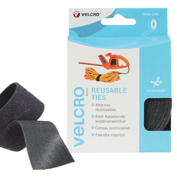 VELCRO® Brand 60254 VELCRO® Brand ONE-WRAP® Reusable Ties 30mm x 5m Black
