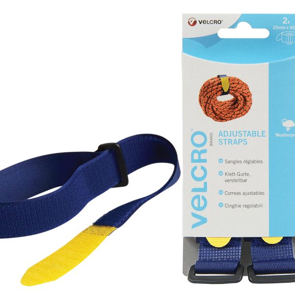 VELCRO® Brand 60327 VELCRO® Brand Adjustable Straps(2) 25mm x 92cm Blue