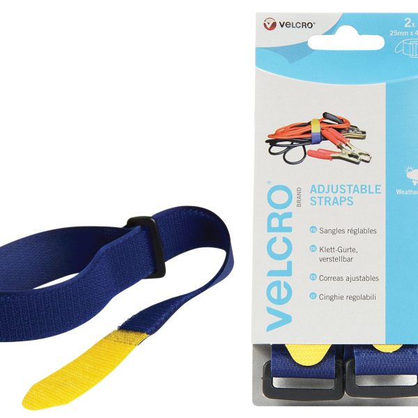 VELCRO® Brand 60328 VELCRO® Brand Adjustable Straps (2) 25mm x 46cm Blue