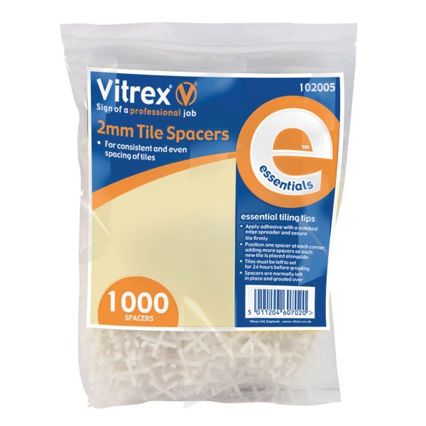VITREX Essential Tile Spacers 2mm (Pack 1000)