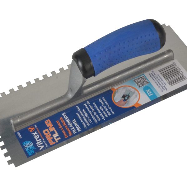 VITREX Professional Notched Adhesive Trowel 6mm Stainless Steel 11 x 4.1/2in