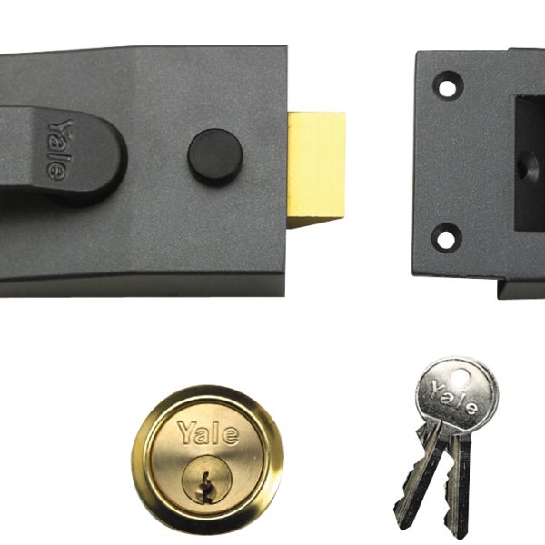 YALE LOCKS 91 Basic Nightlatch 60mm Backset DMG Finish Box