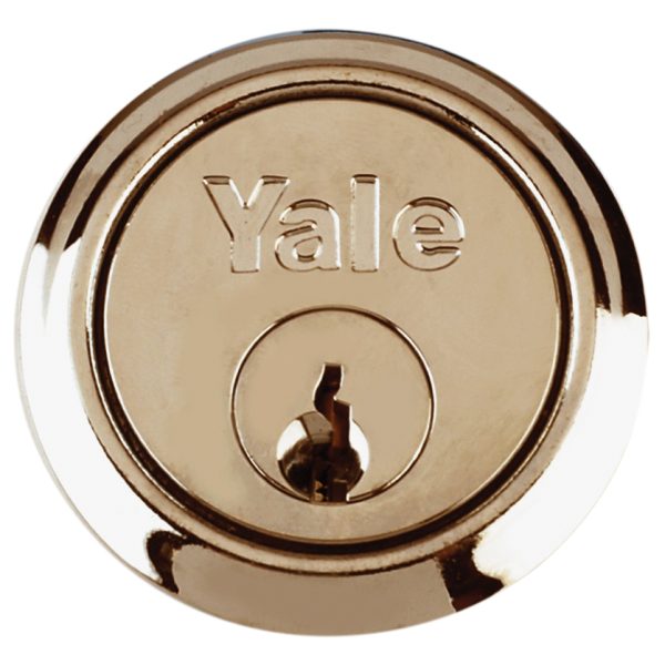 YALE LOCKS B1109 Replacement Rim Cylinder & 2 Keys Polished Brass Finish Box