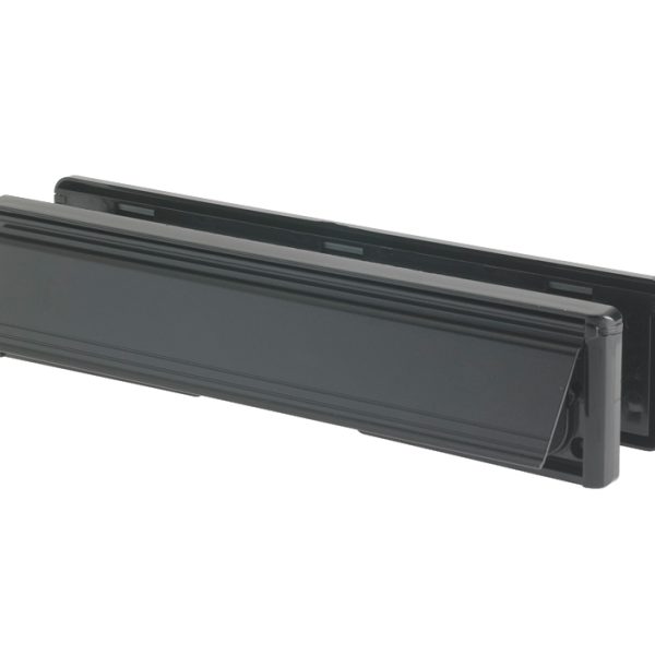 YALE LOCKS Letter Plate Black (Visi-Packed) 300mm (12in)