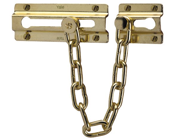 YALE LOCKS P1037 Door Chain Brass Finish