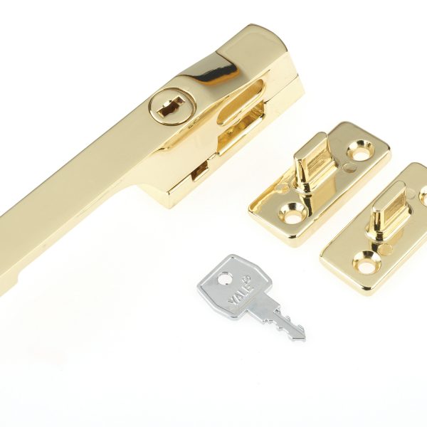 YALE LOCKS P115PB Lockable Window Handle Polished Brass Finish
