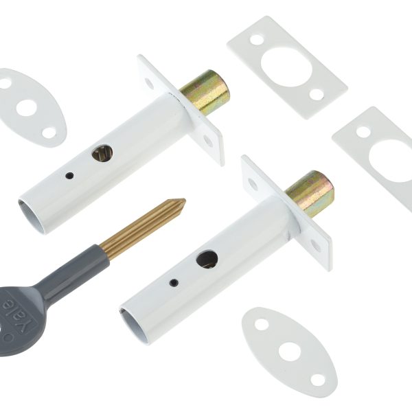 YALE LOCKS PM444 Door Security Bolts White Finish Visi of 2