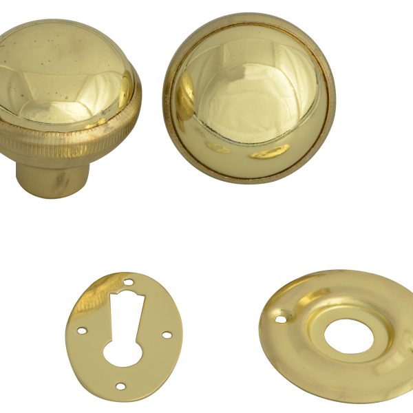 YALE LOCKS P405 Rim Knob Polished Brass Finish