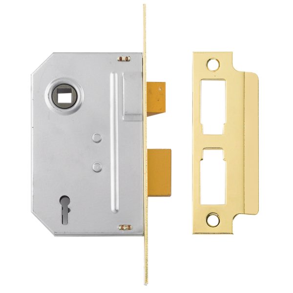 YALE LOCKS PM246 Internal 2 Lever Mortice Sashlock Polished Brass 67mm 2.5in