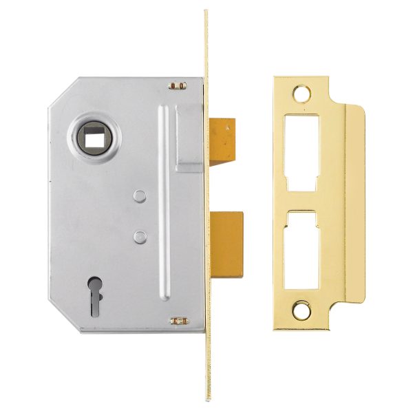 YALE LOCKS PM246 Internal 2 Lever Mortice Sashlock Polished Brass 80mm 3in