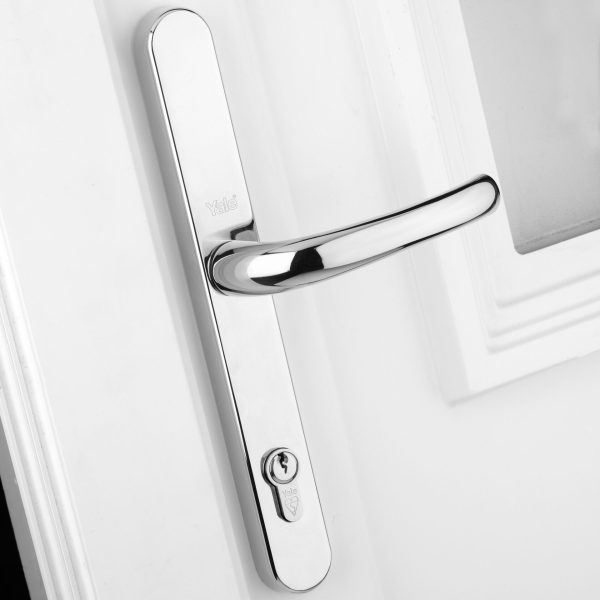 YALE LOCKS Retro Door Handle PVCu Polished Chrome Finish
