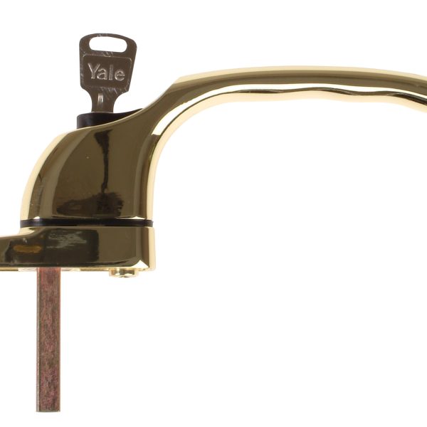 YALE LOCKS PVCu Window Handle Polished Brass Finish