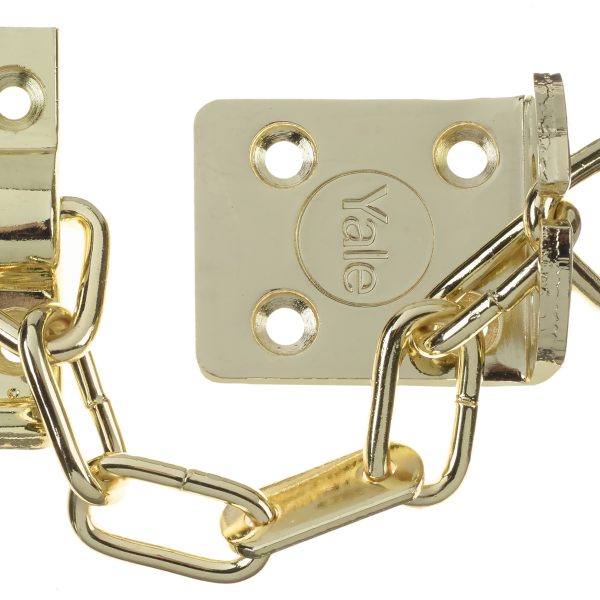 YALE LOCKS WS6 Security Door Chain - Electro Brass Finish