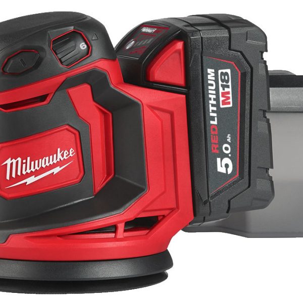 MILWAUKEE M18BOS125-502B 18V Random Orbital Sander 2 x 5.0Ah Li-ion