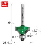 TREND C076X1/4TC Rounding over 6.3mm radius x 12.7mm cut
