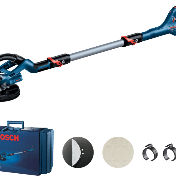 BOSCH 06017D4070 GTR 55-225 (230V) D/Sander + 600mm extension pole, M480 sanding net, pad set (carry case)