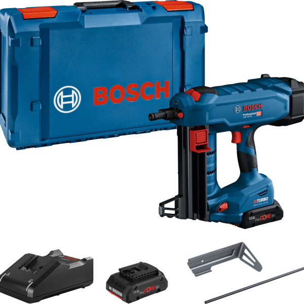 BOSCH 06019L7071 GNB 18V-38 BITURBO BRUSHLESS Concrete N/Gun (2x ProCORE18V 4.0Ah, GAL 18V-40, XL-BOXX)