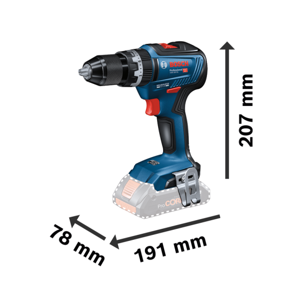 BOSCH 06019J2271 GSB 18V-55 + GDX 18V-200  BRUSHLESS LIGHTseries 18V Combi 2P (2x GBA 4.0Ah, GAL 18V-40, L-CASE)