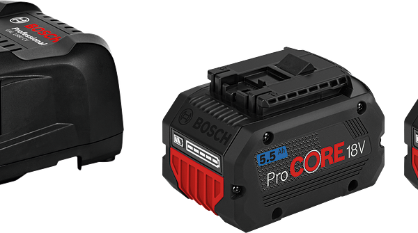 BOSCH 1600A0214D 2x ProCORE18V 5.5Ah + GAL 1880 CV 18V Starter Set (carton)