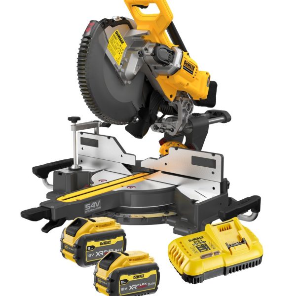 DEWALT DCS781X2-GB 54V XR Flexvolt 305mm Slide Mitre Saw - 2 x 9.0Ah